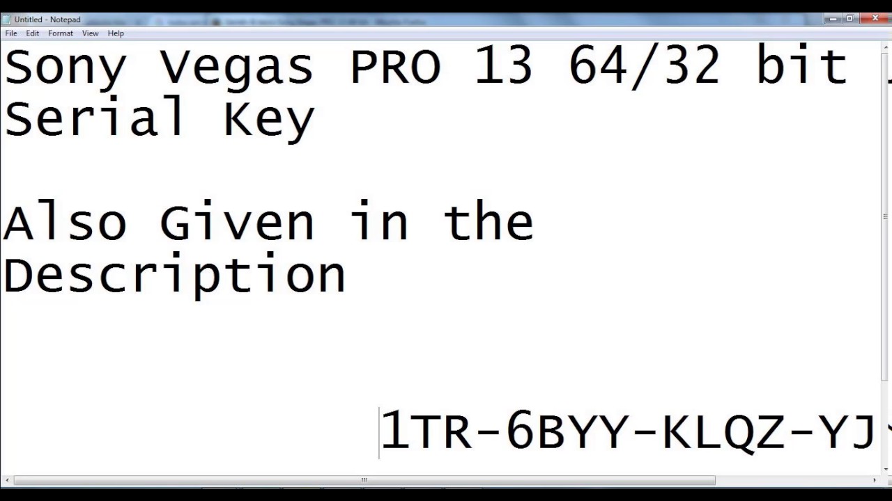 Free Vegas Pro 13 Serial Number